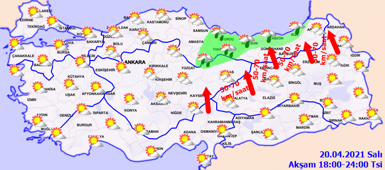 Meteoroloji'den uyarı: Sağanak yağış yurdu esir aldı! İşte 20 Nisan Salı il il, haritalı hava durumu