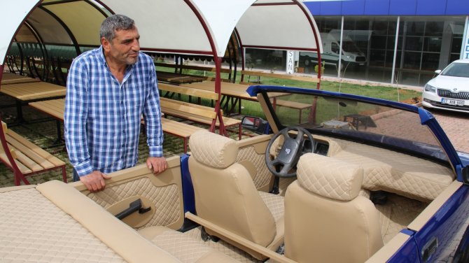 Hurda aracın eski halinden eser yok: Üstü açık lüks otomobile döndü!
