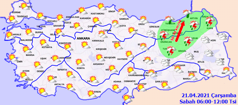 Meteoroloji yetkilileri uyardı: Öğle saatlerinden itibaren şiddetli yağmur geliyor! İşte 21 Nisan Çarşamba hava durumu