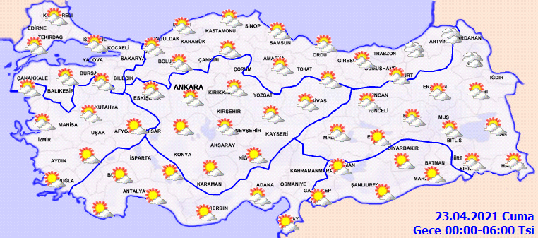 Hava sıcaklığı mevsşm normalleri üzerine çıkıyor! İşte 22 Nisan Perşembe il il, haritalı hava durumu
