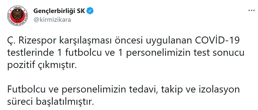 Süper Lig ekibine koronavirüs şoku: 2 pozitif vaka!
