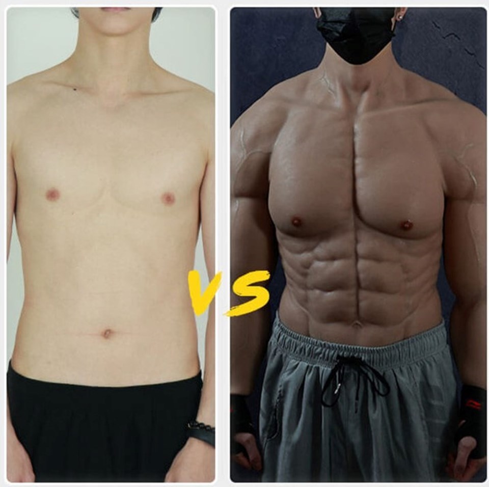 Pandemide 'kilo aldım' diye üzülenler dikkat! Hiper gerçekçi 'kaslı vücut kostümü satışa sunuldu