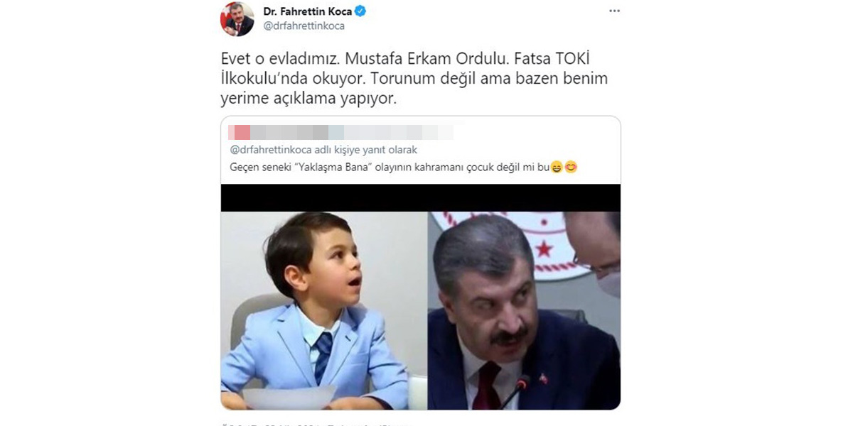 Torunu olduğu iddia edilmişti! Bakan Koca o haberlere yanıt