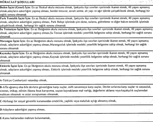Van İpekyolu Belediyesi personel alımı 2021 | İpekyolu Belediyesi personel alımı başvuru şartları neler?