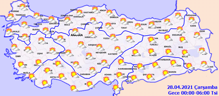 Sıcaklıklar mevsim normallerine dönmeye başladı! İşte 27 Nisan Salı hava durumu