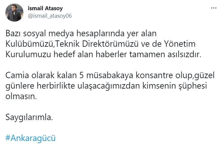 İddialara ilişkin flaş açıklama! İsmail Atasoy: Haberler tamamen asılsızdır