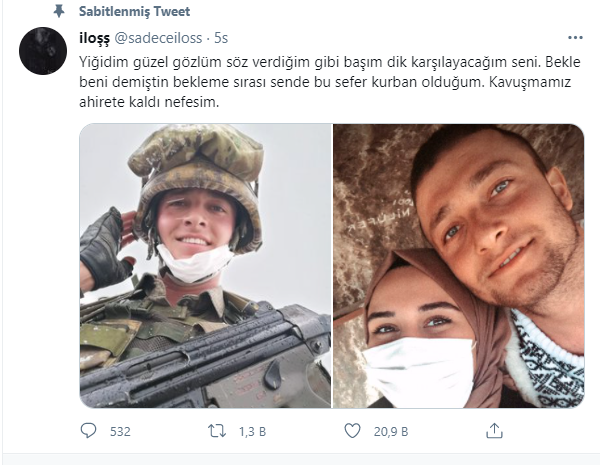 Şehit Hüsamettin Gökçe'nin kız arkadaşından duygulandıran paylaşım: Kavuşmamız ahirete kaldı