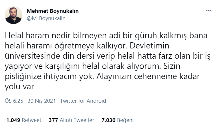 Mehmet Boynukalın tweetinde ne yazdı? | Mehmet Boynukalın ne dedi?
