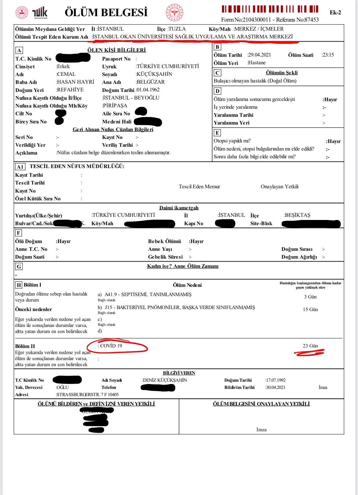 Gece yarısı paylaştı! Sağlık Bakanı Koca'dan Cemal Küçükşahin'in ölüm raporu hakkında açıklama