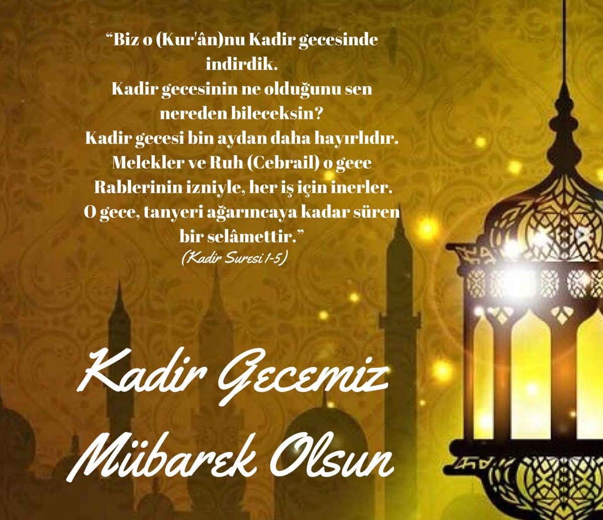 Kadir Gecesi fotoğraflı, resimli mesajları 2022
