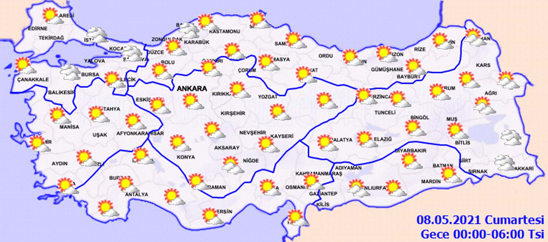 Meteoroloji açıkladı: Güneşli hava etkisini sürdürüyor! Doğu ve Güneydoğu Anadolu'da yağış var! İşte il il hava durumu