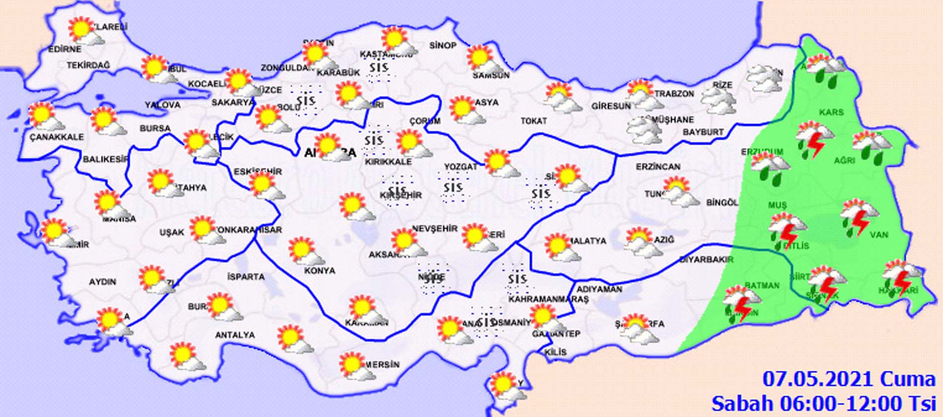 Meteoroloji açıkladı: Güneşli hava etkisini sürdürüyor! Doğu ve Güneydoğu Anadolu'da yağış var! İşte il il hava durumu
