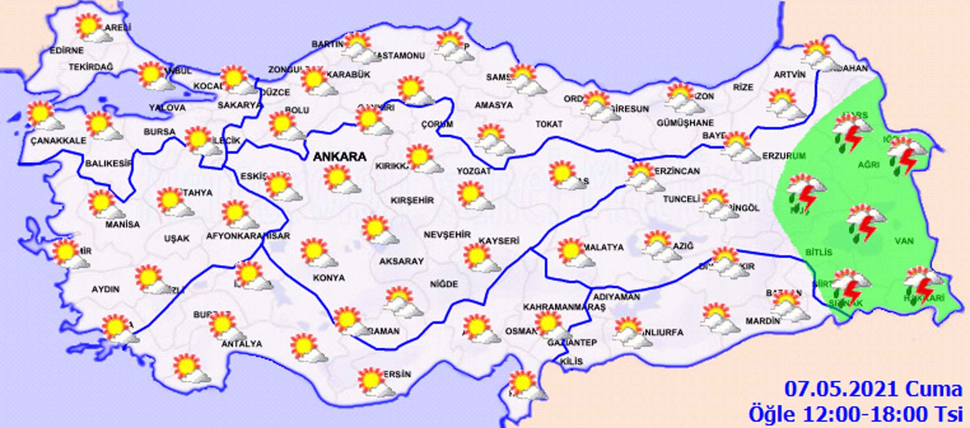 Meteoroloji açıkladı: Güneşli hava etkisini sürdürüyor! Doğu ve Güneydoğu Anadolu'da yağış var! İşte il il hava durumu