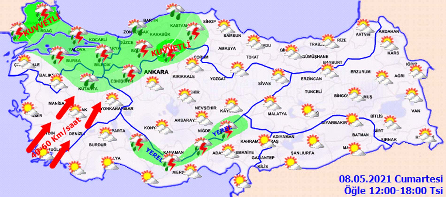Meteoroloji saat verdi, üstüne basa basa uyardı: Gök gürültülü sağanak yağış geliyor