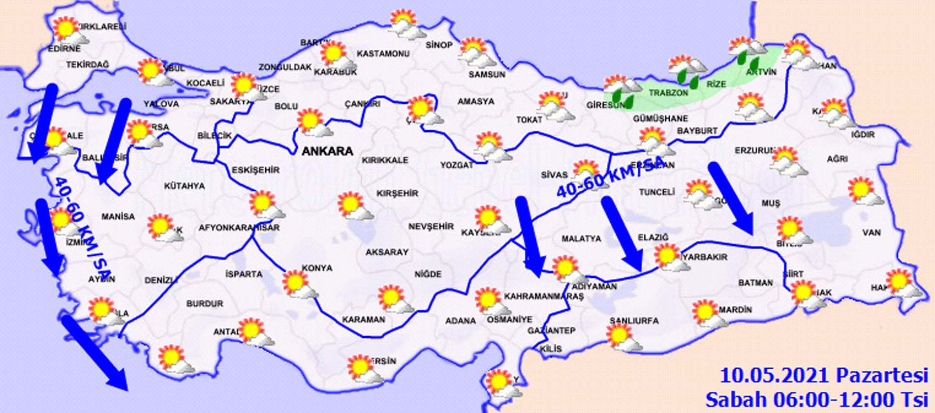 Bugün hava durumu nasıl olacak 10 Mayıs 2021 Pazartesi? Meteoroloji'den sağanak yağış ve kuvvetli rüzgar uyarısı