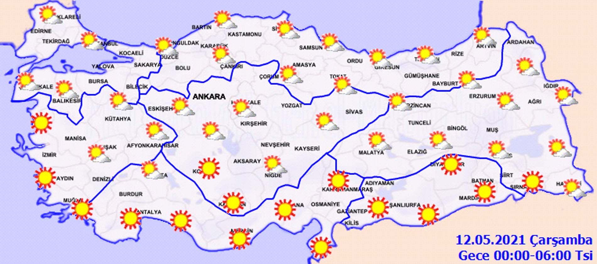Meteorolojiden 11 Mayıs 2021 Salı hava durumu açıklaması: Açık ve bulutlu hava etkili olacak! İşte il il hava durumu
