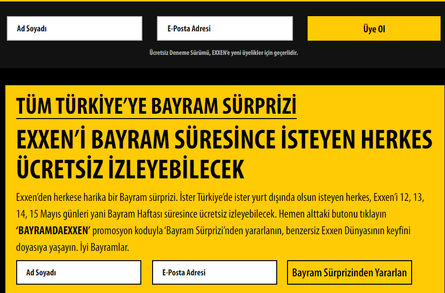 Exxen bayramda ücretsiz nasıl izlenir 2021? Exxen ücretsiz üyelik nasıl alınır?