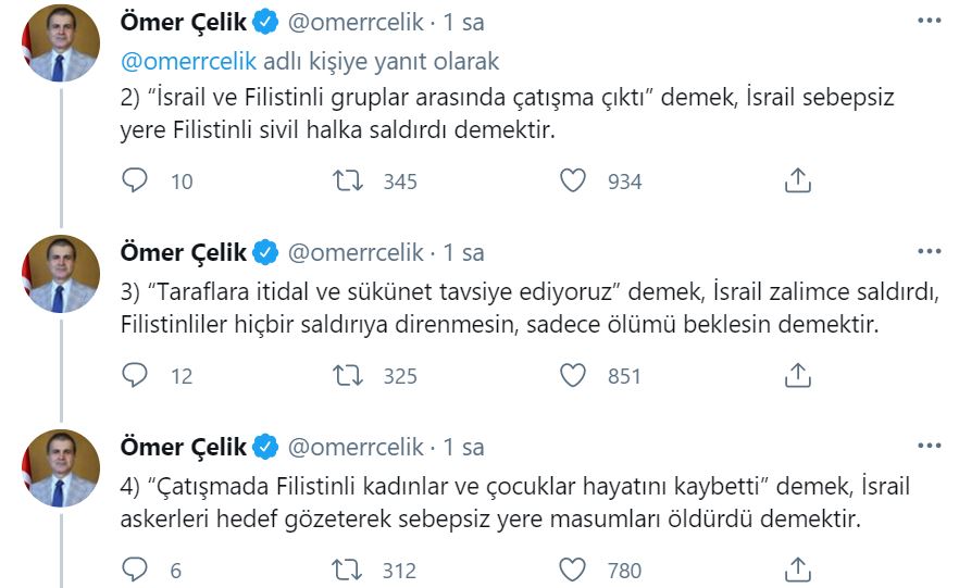 AK Parti Sözcüsü Çelik'ten İsrail'e tepki: Askerleri hedef gözeterek sebepsiz yere masumları öldürdüler