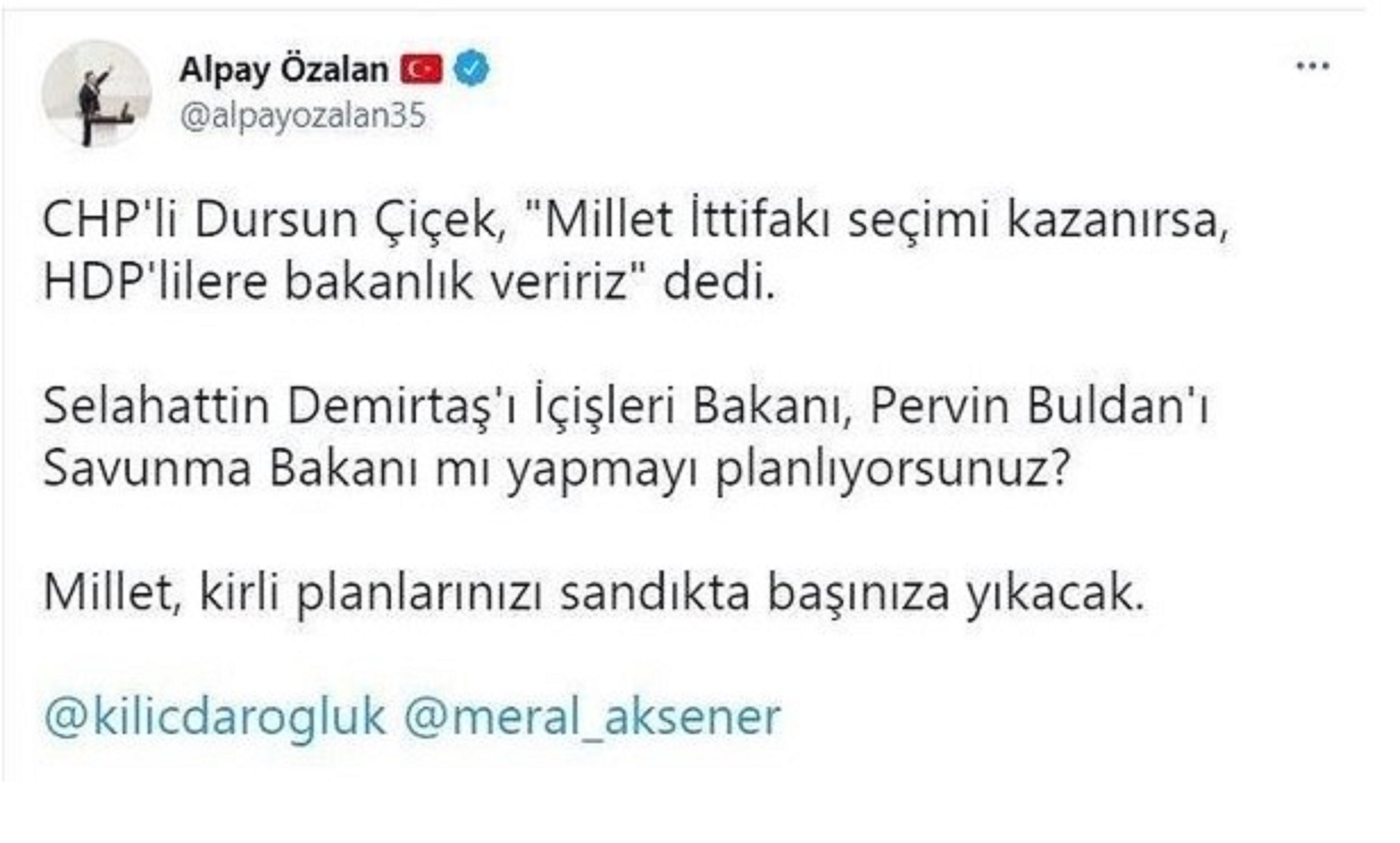 CHP-HDP ittifakında skandal sözler! CHPli Çiçek HDPlilere bakanlık verebiliriz