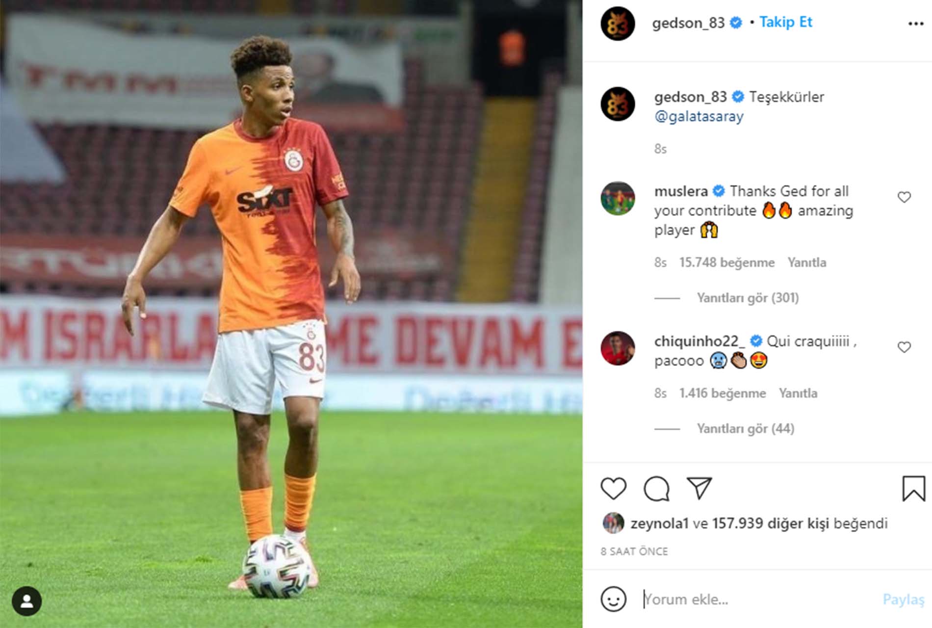 Galatasaray'da ilk ayrılık gerçekleşti! Gedson Fernandes, cimboma veda etti