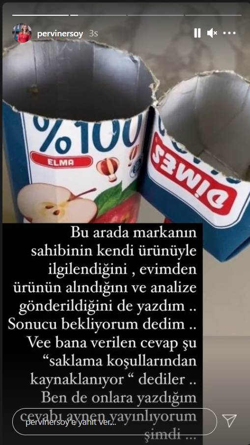 Bakan Ersoy un eşi Pervin Ersoy paylaştı Dimes Meyve Suyu kutusunun içinden çıkan şey herkesi şok etti!!