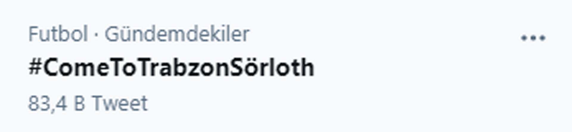 Trabzonspor taraftarından Sorlöth çılgınlığı! 80 binden fazla paylaşım yapıldı