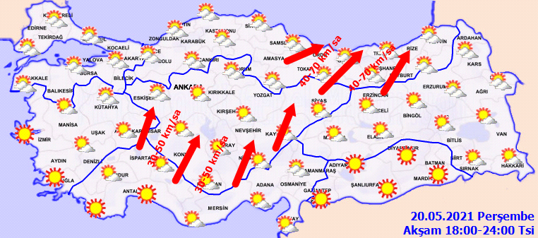 İstanbul'da fırtına alarmı: Saatte 60 km'ye ulaşacak! İşte 20 Mayıs Perşembe il il, haritalı hava durumu!
