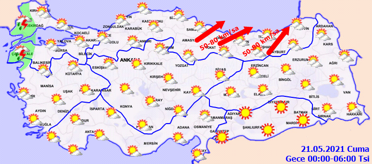 İstanbul'da fırtına alarmı: Saatte 60 km'ye ulaşacak! İşte 20 Mayıs Perşembe il il, haritalı hava durumu!