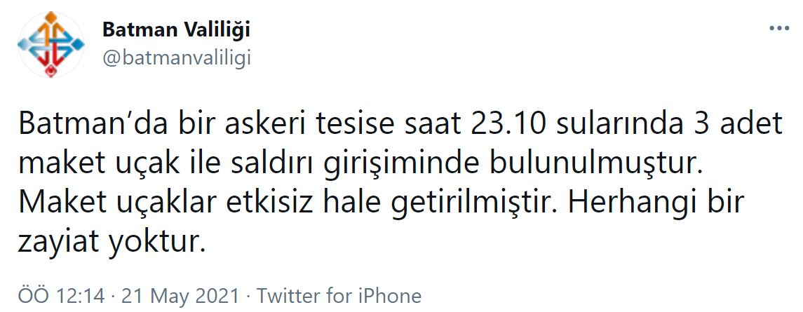 Batman'da patlama! Valilikten açıklama geldi