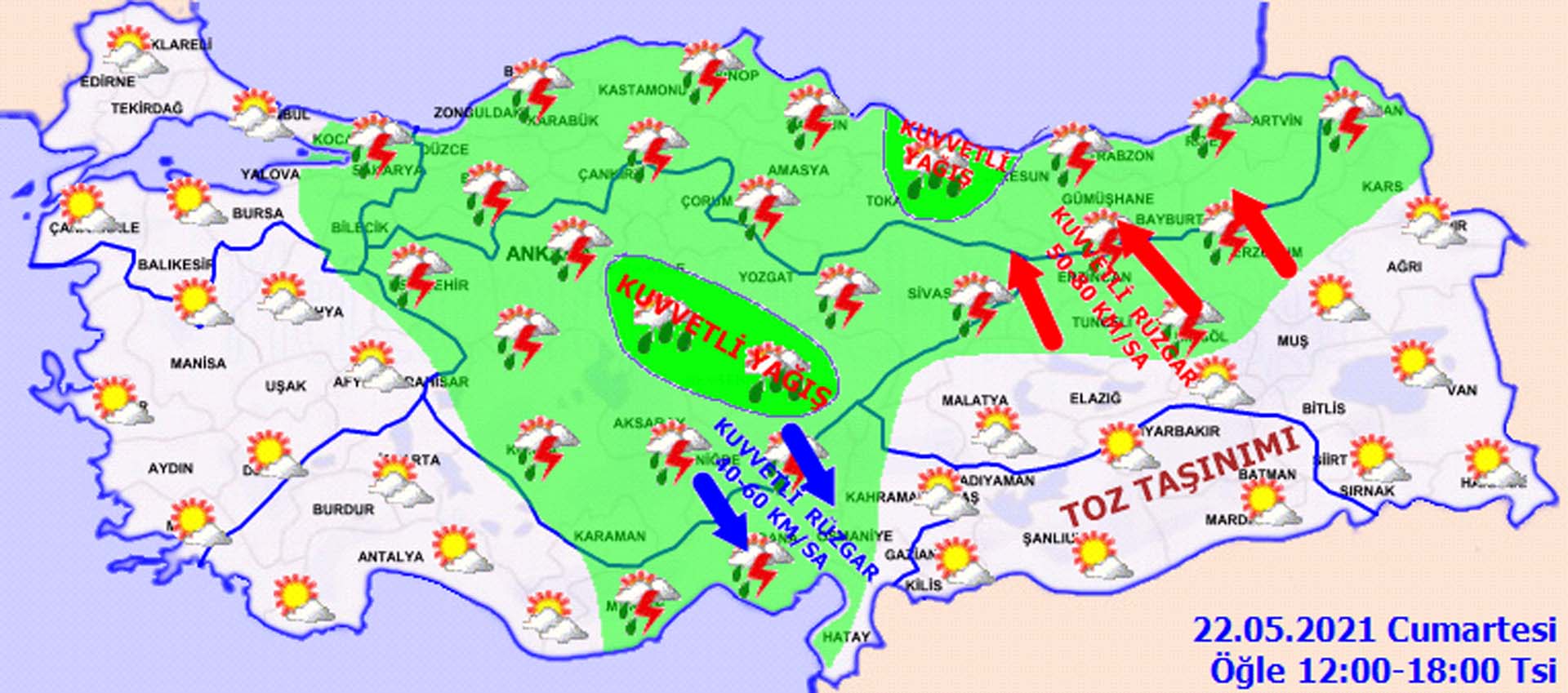 Son dakika: Dışarı çıkarken dikkat! Meteoroloji'den sağanak yağış ve toz taşınımı uyarısı