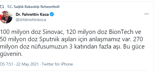 SON DAKİKA Bakan Koca dan Sinovac Sputnik ve BionTech aşı açıklaması