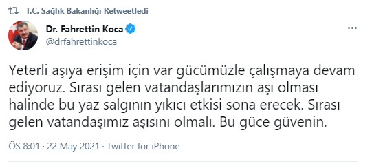 SON DAKİKA Bakan Koca dan Sinovac Sputnik ve BionTech aşı açıklaması