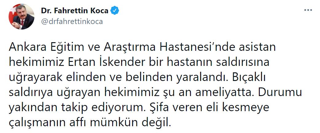 Ertan İskender kimdir? | Ankara Eğitim ve Araştırma Hastanesi asistan hekim Ertan İskender sağlık durumu nasıl?