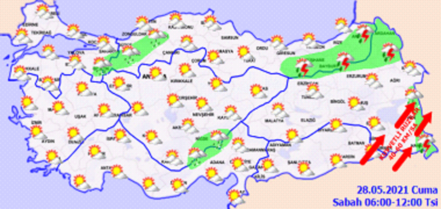Meteoroloji açıkladı: O iller için kuvvetli yağış uyarısı! İşte 28 Mayıs Cuma il il, haritalı hava durumu