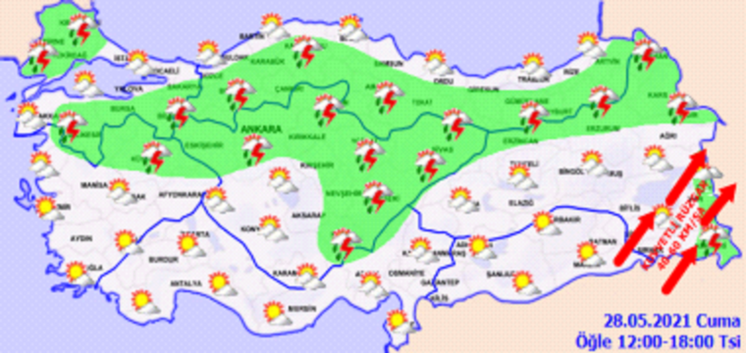Meteoroloji açıkladı: O iller için kuvvetli yağış uyarısı! İşte 28 Mayıs Cuma il il, haritalı hava durumu