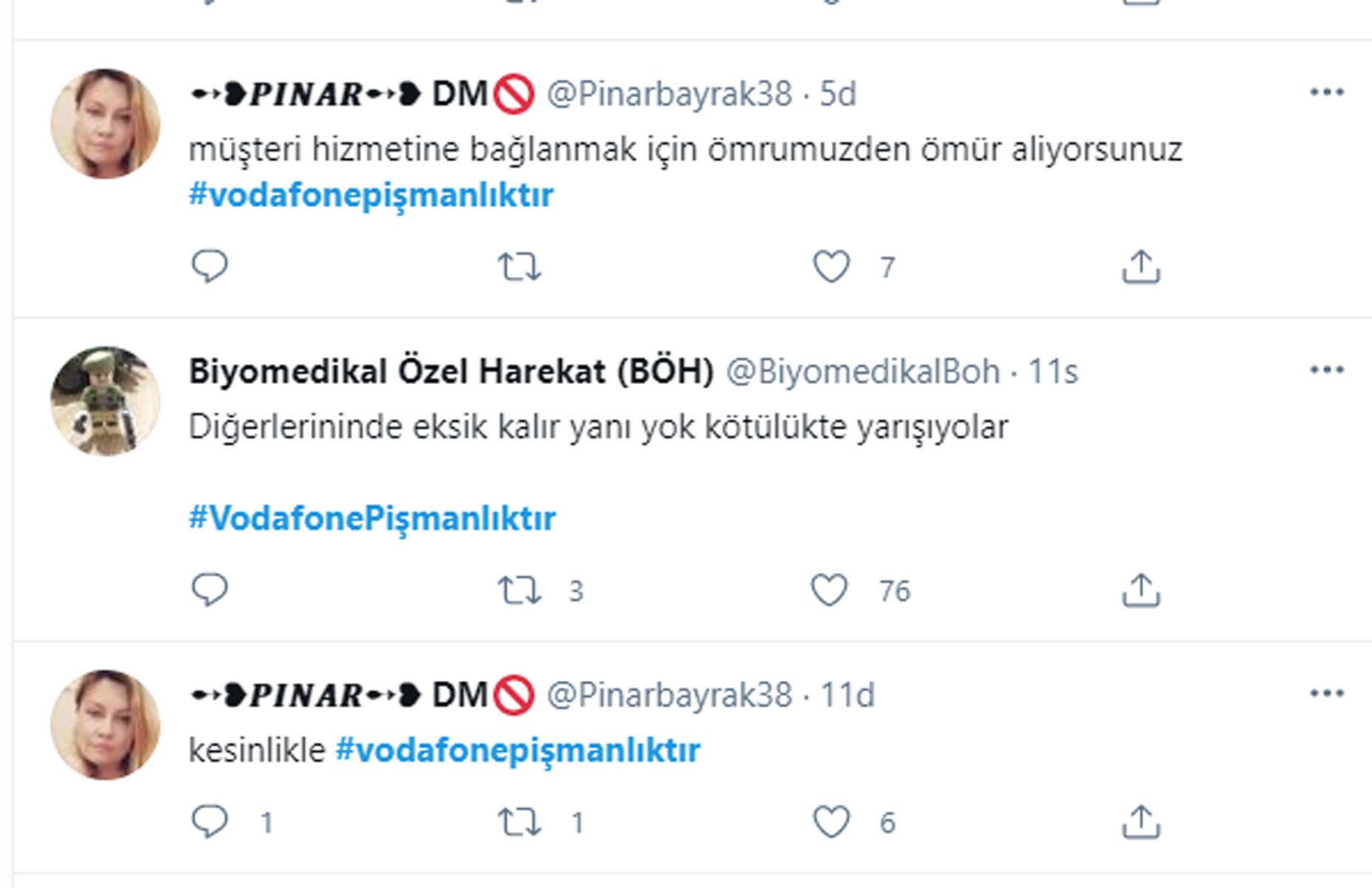 Sosyal medyada isyan var! #VodafonePişmanlıktır