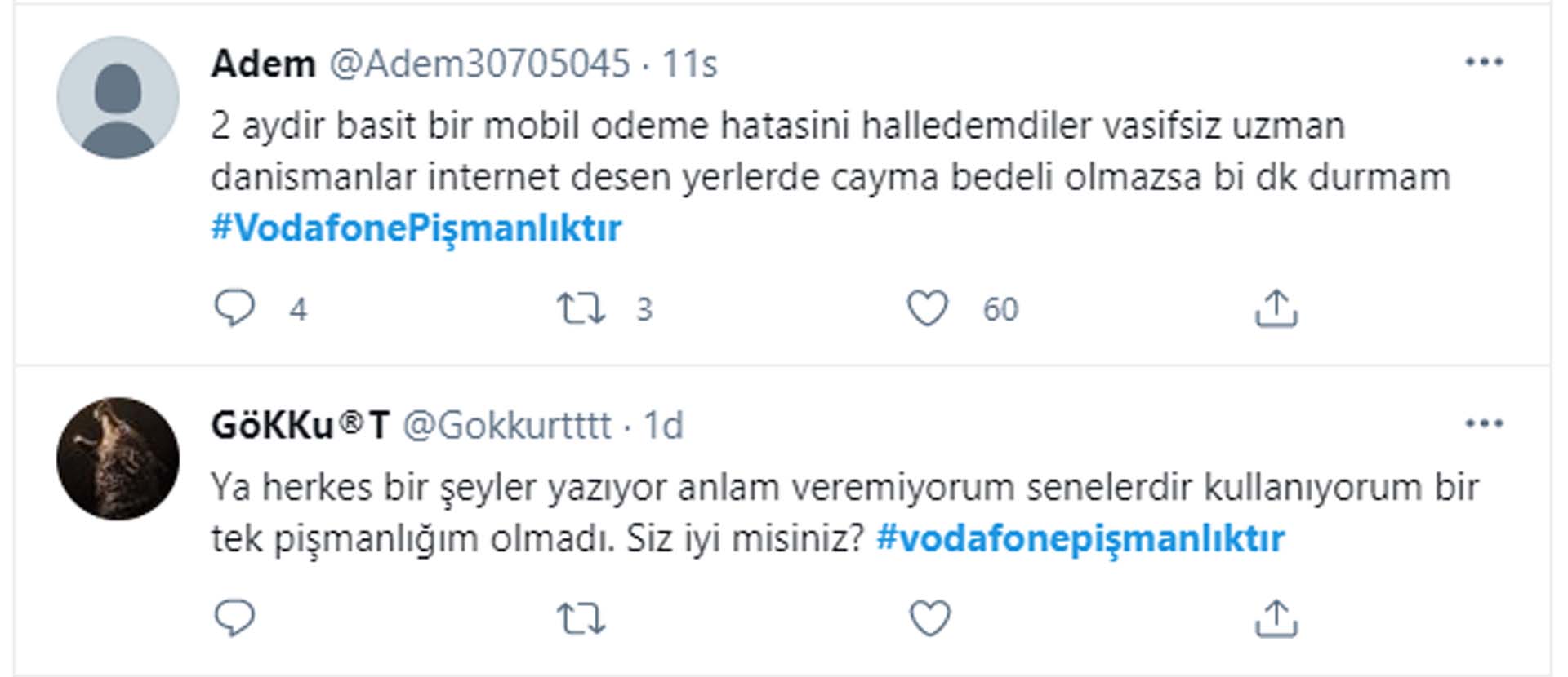 Sosyal medyada isyan var! #VodafonePişmanlıktır
