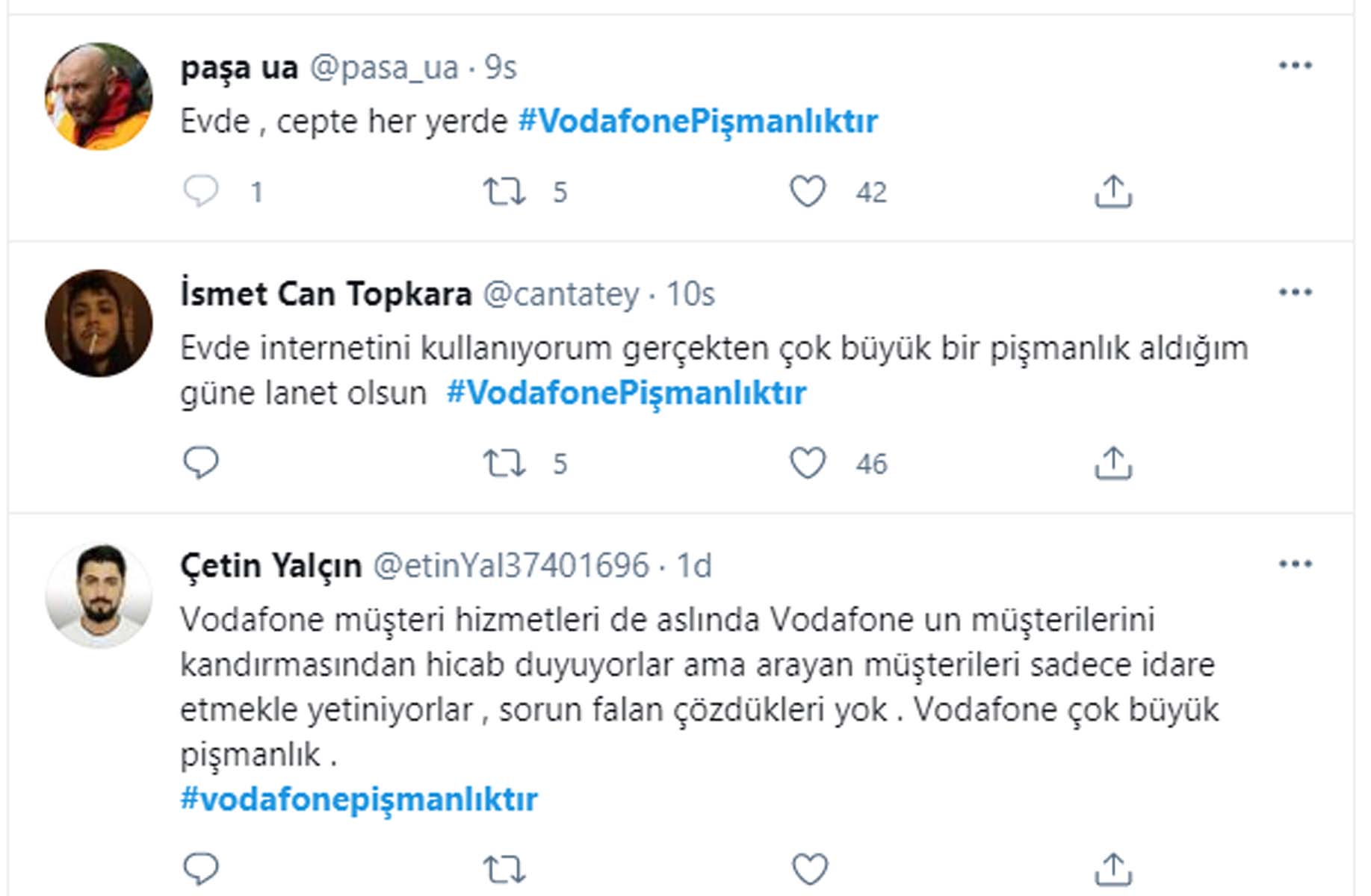 Sosyal medyada isyan var! #VodafonePişmanlıktır