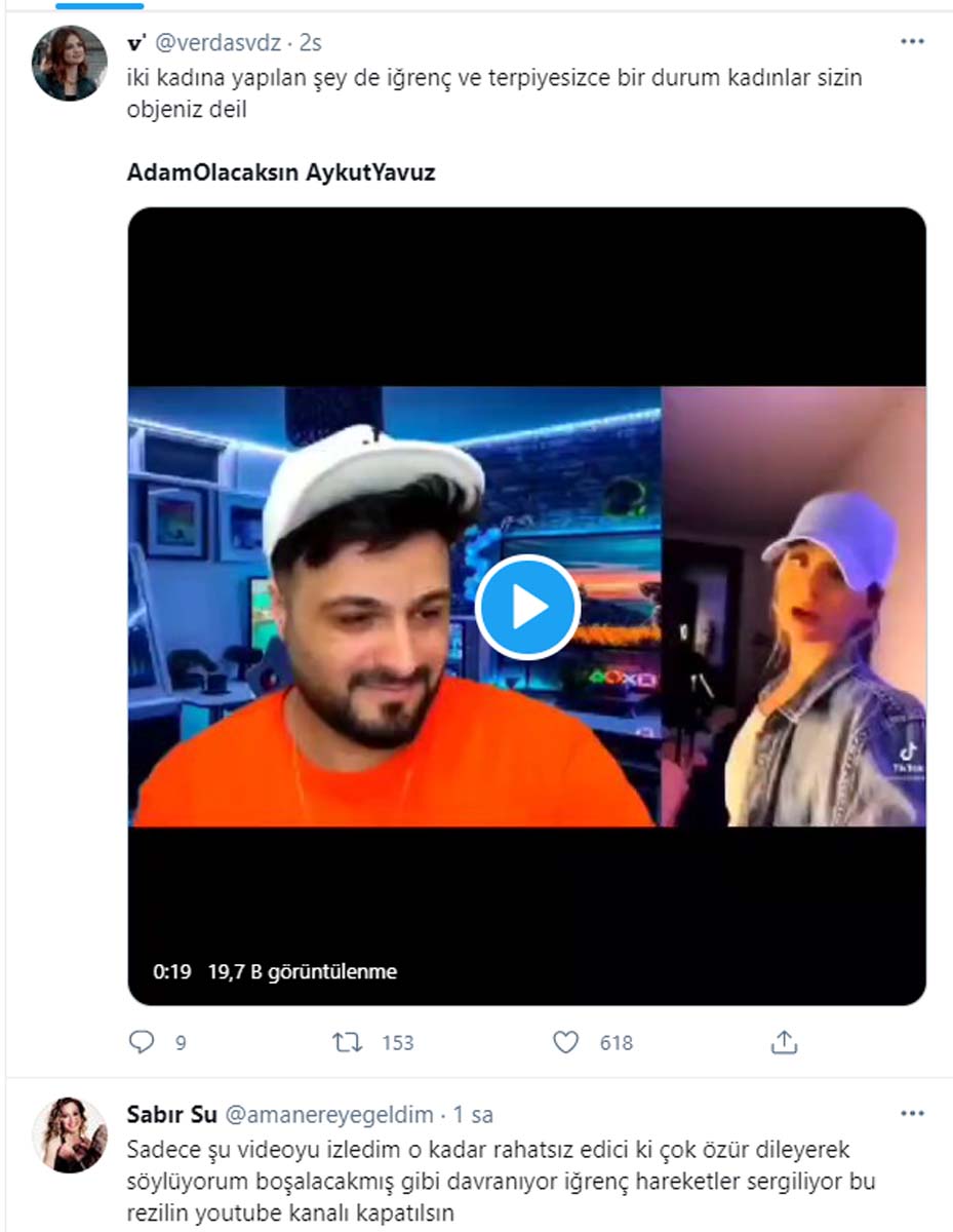 Aykut Yavuz isimli YouTuber'dan genç kızlar hakkında cinsiyetçi sözler! Sosyal medya ayağa kalktı