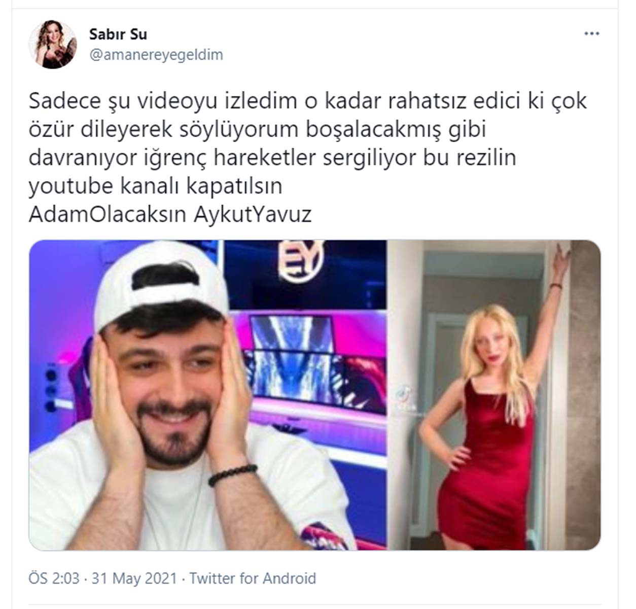 Aykut Yavuz isimli YouTuber'dan genç kızlar hakkında cinsiyetçi sözler! Sosyal medya ayağa kalktı