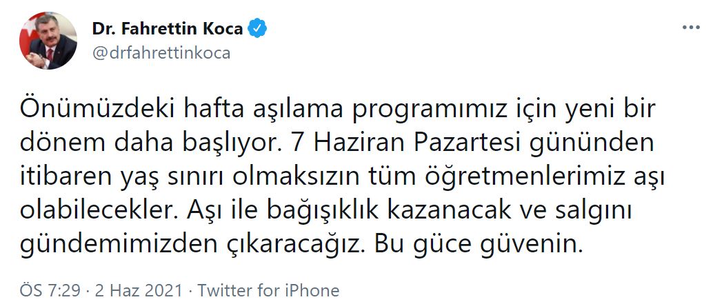 Bakan Koca açıkladı! Aşılamada yeni dönem