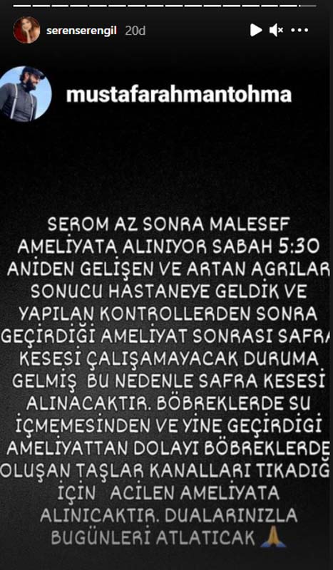 Söylemezsem Olmaz’ın güzel sunucusu Seren Serengül kötü haberi az önce duyurdu! O hastalık için Ameliyata giriyor