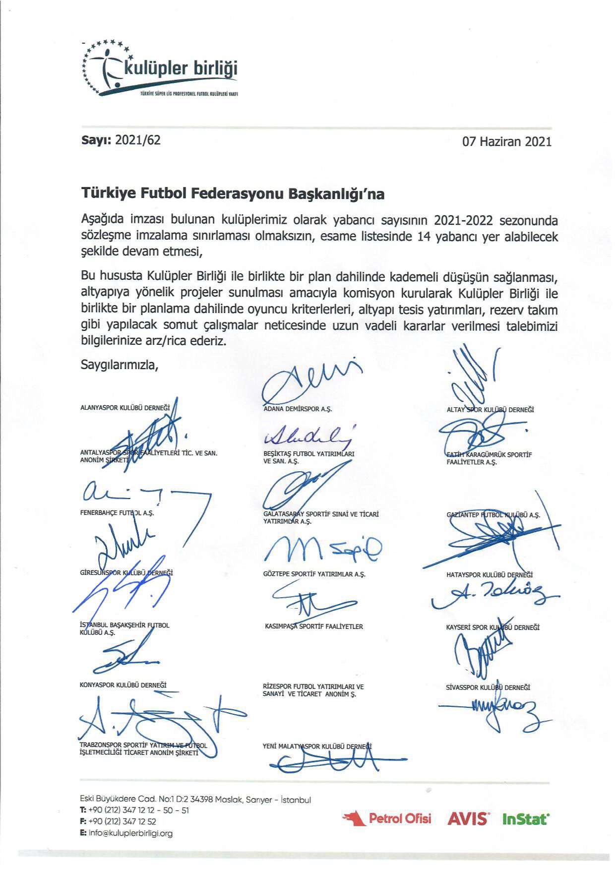 Son dakika | Kulüpler Birliği, yabancı kuralı talebini TFF'ye iletti