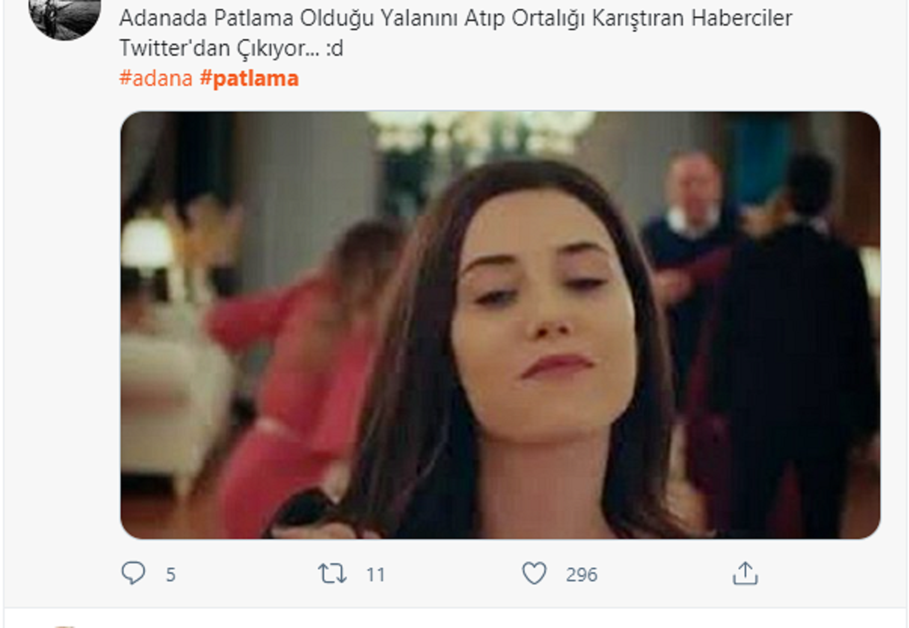 Adanadaki korkutan patlama sesi twitterda mizah konusu oldu