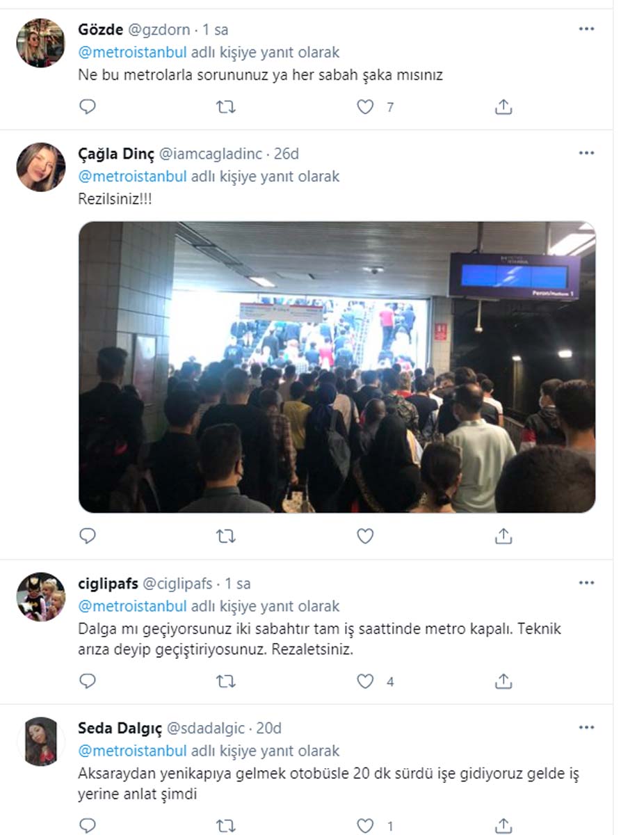 Yenikapı-Atatürk Havalimanı ve M1B Yenikapı-Kirazlı Metro Hattı'nda seferler yapılamadı, vatandaş isyan etti 