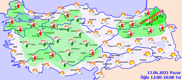 Meteoroloji'den o illere gök gürültülü sağanak yağış uyarısı! İstanbul'da da etkili olacak... İşte 13 Haziran Pazar hava durumu...