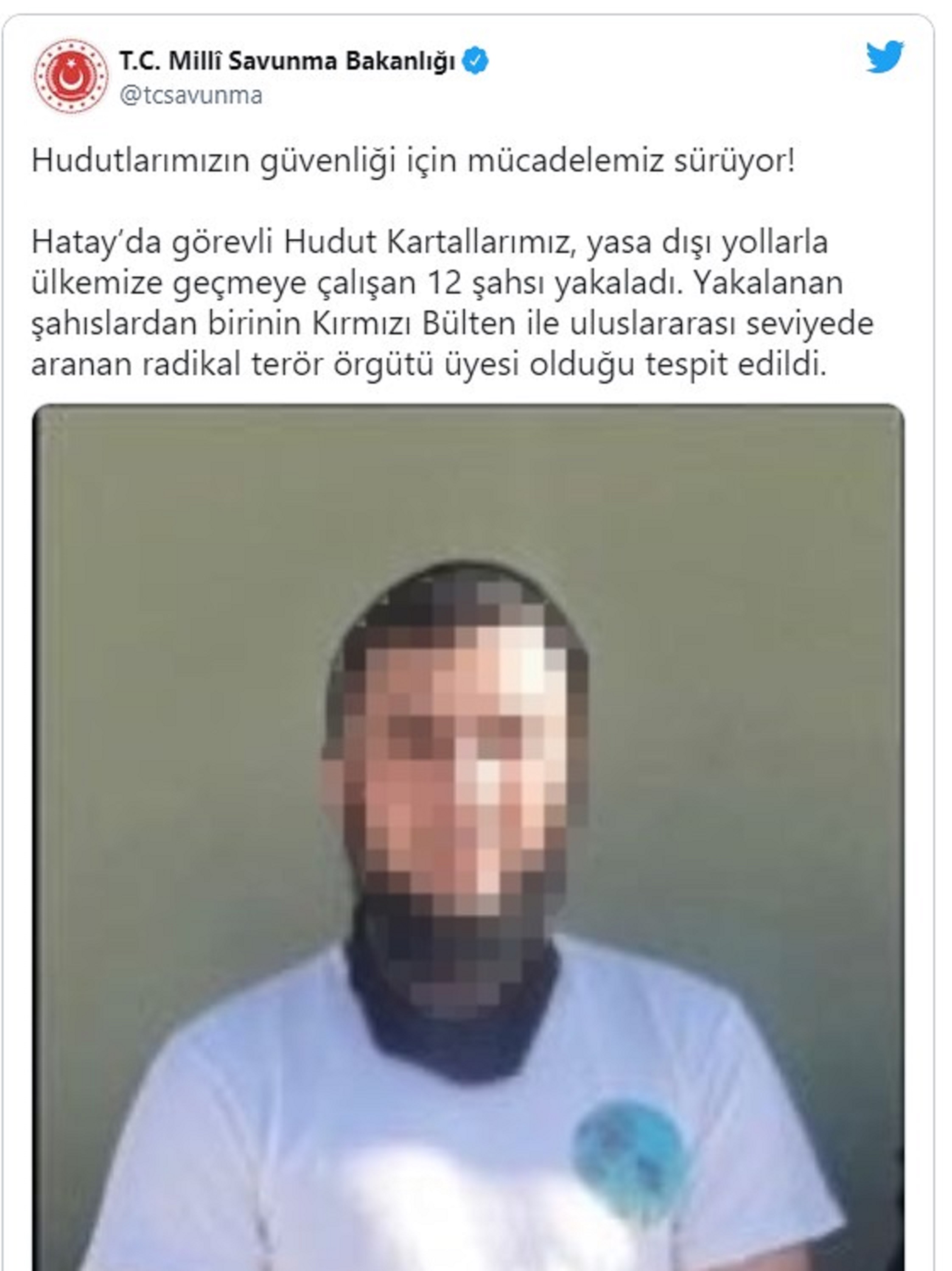 SON DAKİKA| MSB: Sınırda kırmızı bülten ile aranan terörist yakalandı