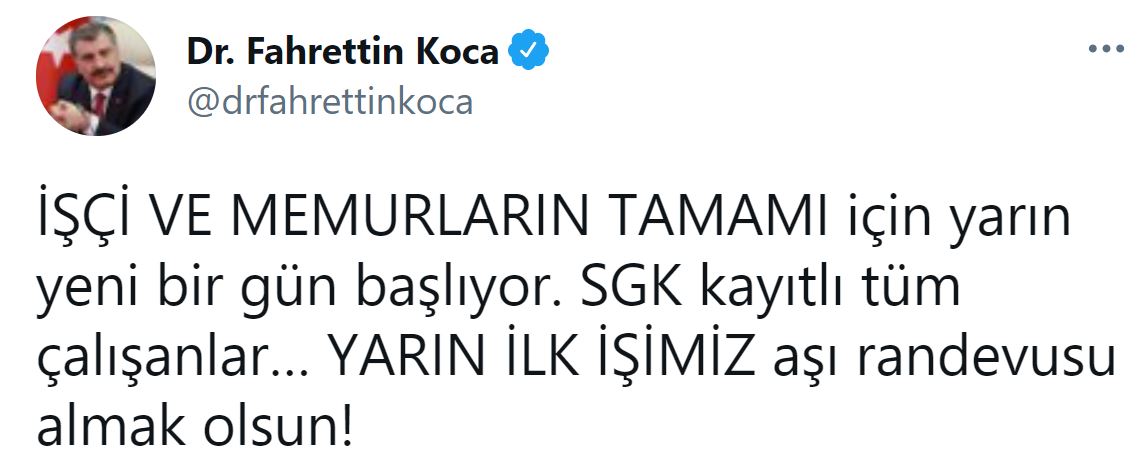 Aşılamada yeni dönem! Bakan Koca açıkladı: Yarın başlıyor