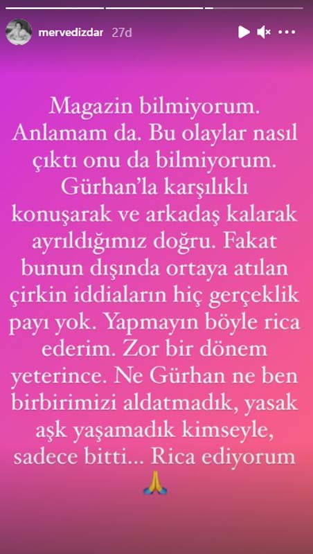 Merve Dizdar ile Gürhan Altundaşar ayrıldı mı? Merve Dizdar ile Gürhan Altundaşar boşanıyor mu?