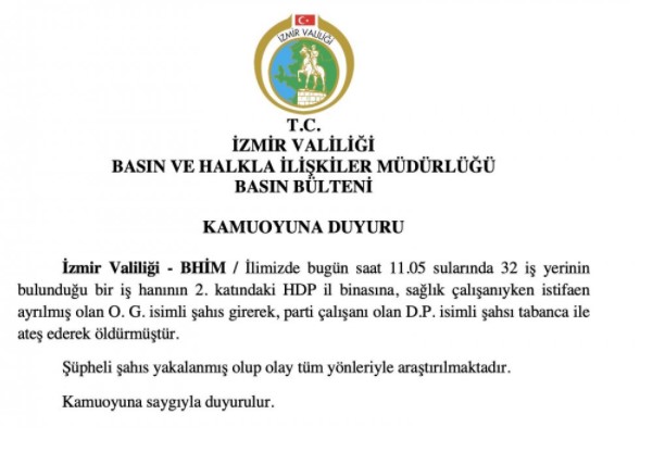 SON DAKİKA! İzmir'de korkutan dakikalar: HDP il binası önünde silah sesleri! Polis ekipleri güvenlik önlemi aldı!